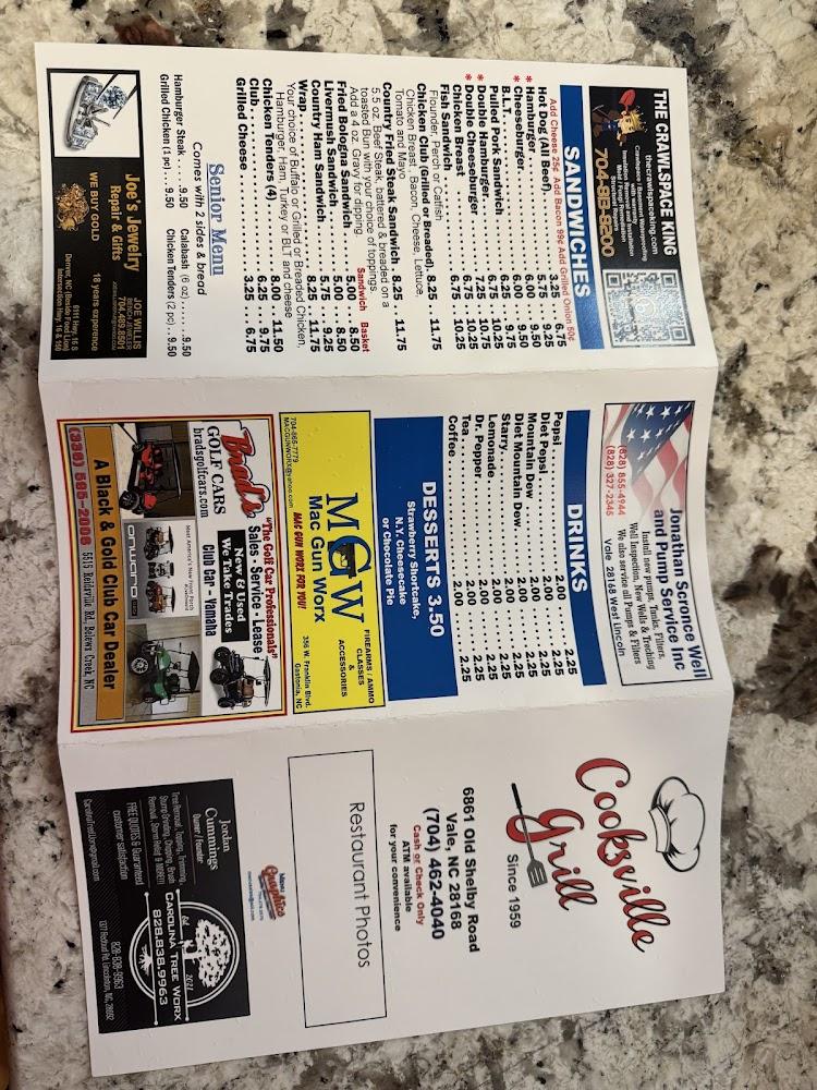 Cooksville Grill, LLC Menu image 1