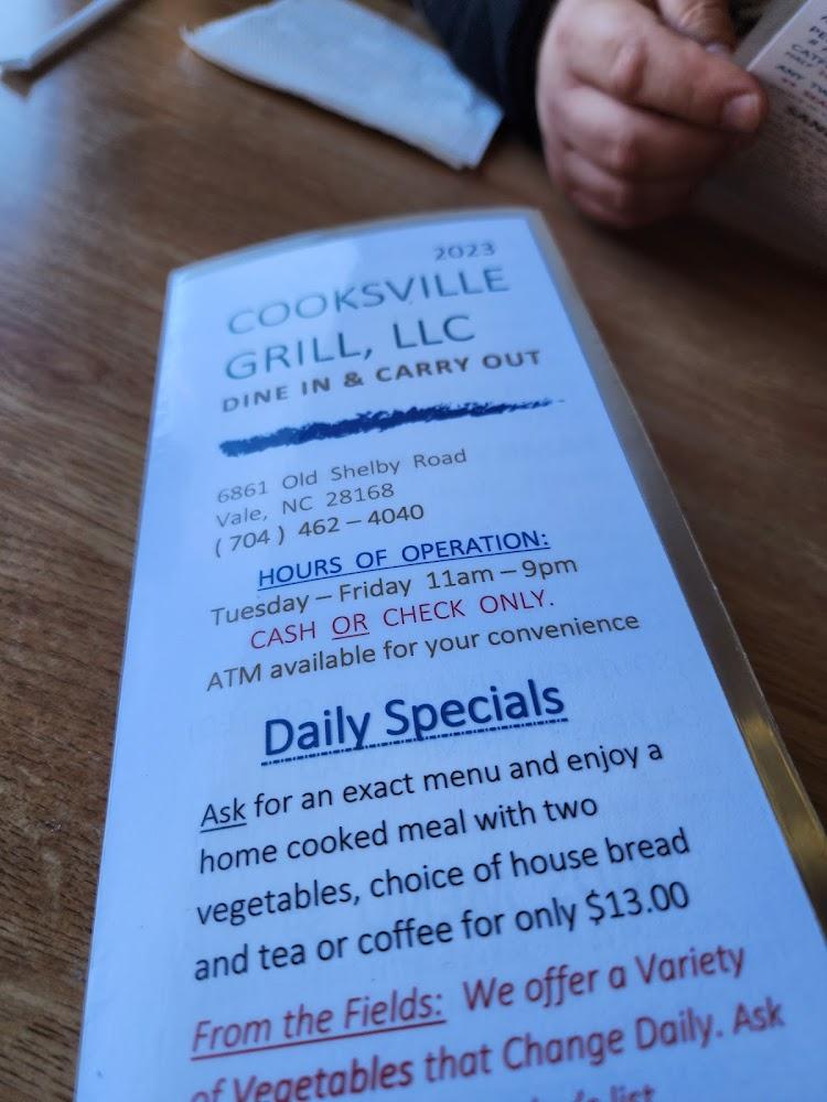 Cooksville Grill, LLC Menu image 4